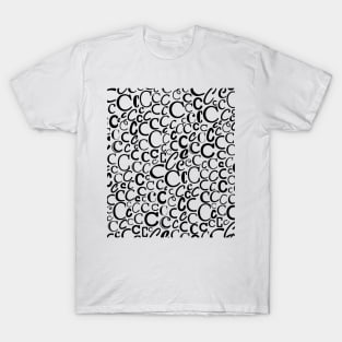 C - Typography (Black) T-Shirt